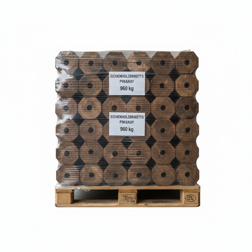 Eichenholzbriketts Pini Kay Palette 960 kg